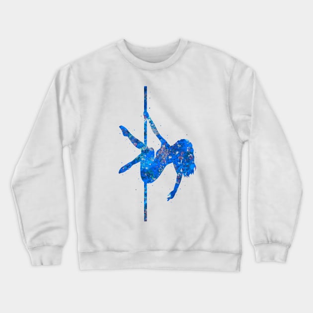 Pole dance blue art Crewneck Sweatshirt by Yahya Art